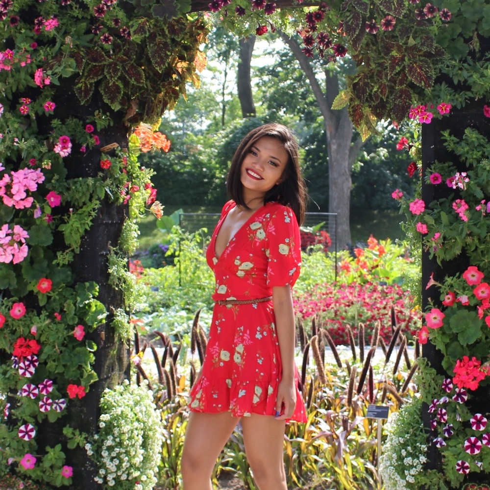 Princess Polly red floral summer dress